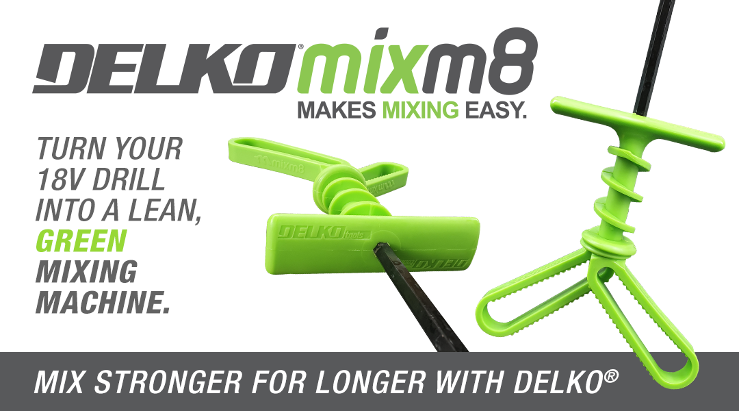 Mixm8 - Mix Drywall Compound stronger for longer with DELKO® Tools